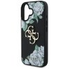 Etui Guess Grained Roses Big 4G logo do  iPhone 16 czarny